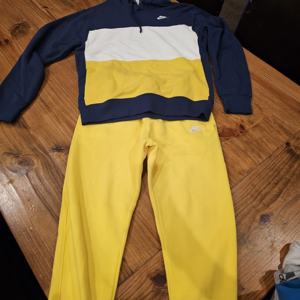 Nike Blue and Yellow Tracksuit